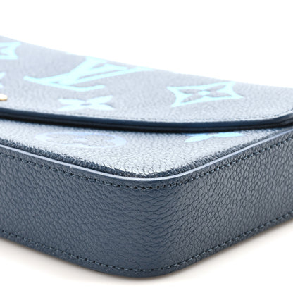 Louis Vuitton Empreinte Monogram Giant Felicie Pochette Chain Wallet Gradient Blue 11 of 11