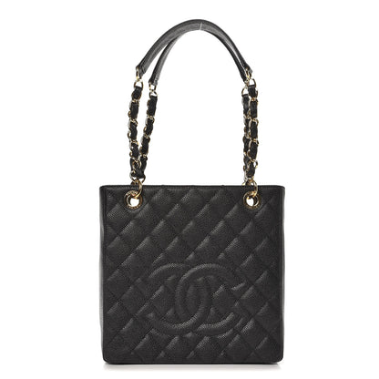 Chanel Caviar Quilted Petit Shopping Tote PST Black 1 of 8