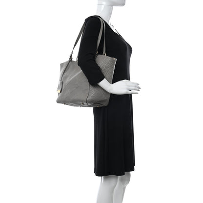 Burberry Signature Grain Calfskin Check Embossed Small Canterbury Tote Stone White 2 of 12