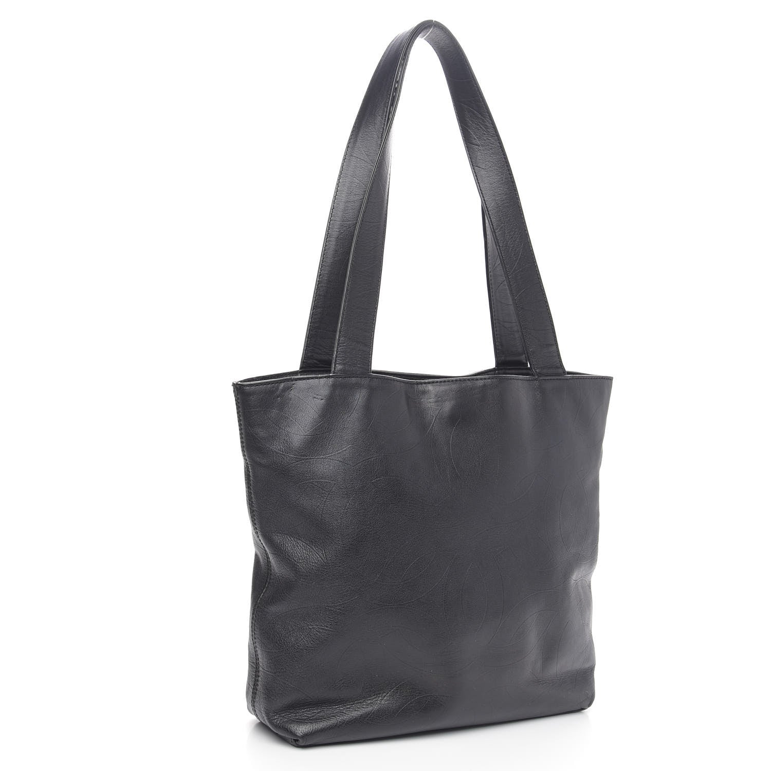 Chanel Lambskin CC Tote Black 3 of 15