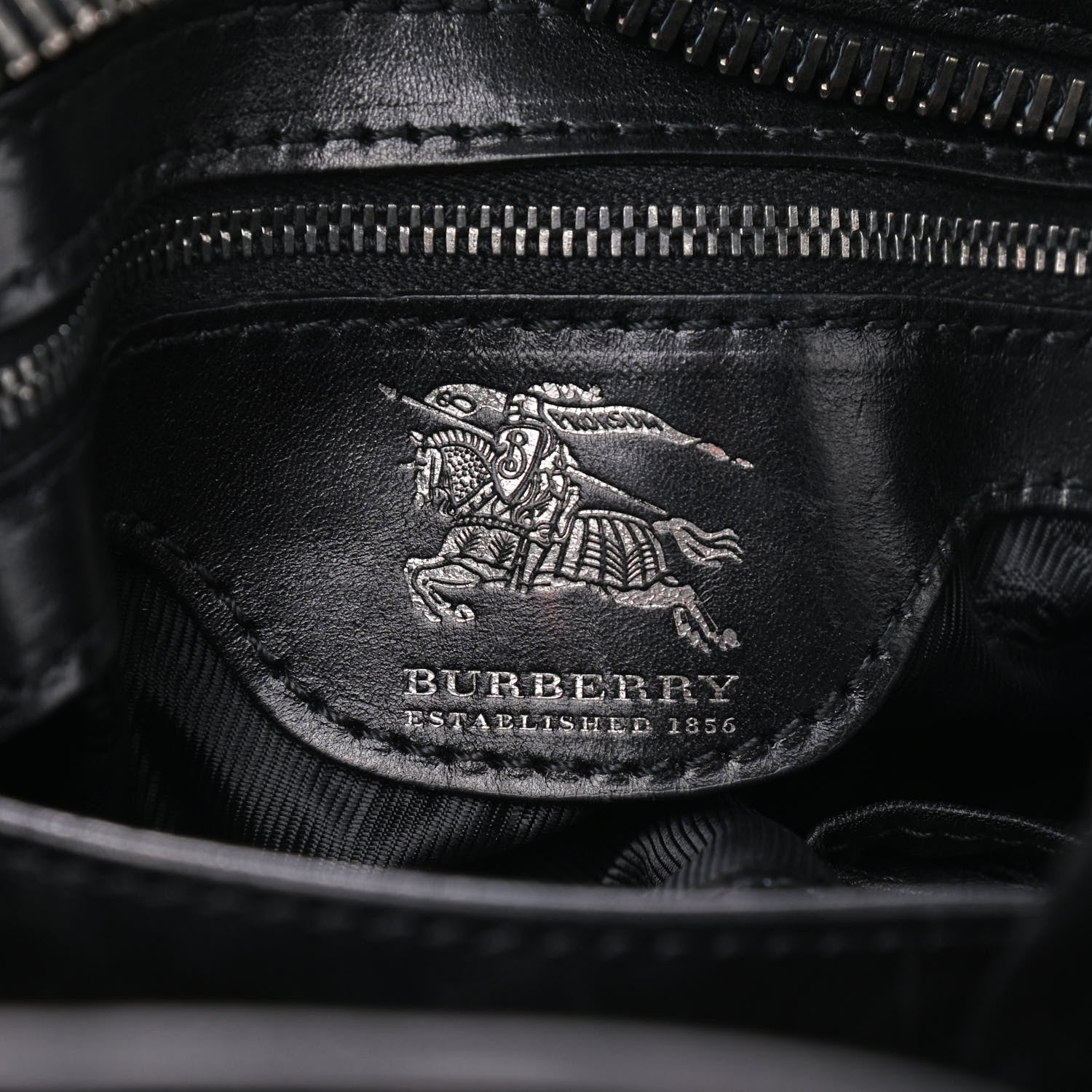 Burberry Perforated Calfskin Belted Bag Black 6 of 11