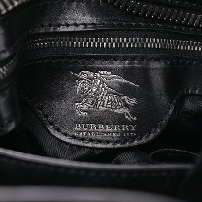 Burberry Perforated Calfskin Belted Bag Black 6 of 11
