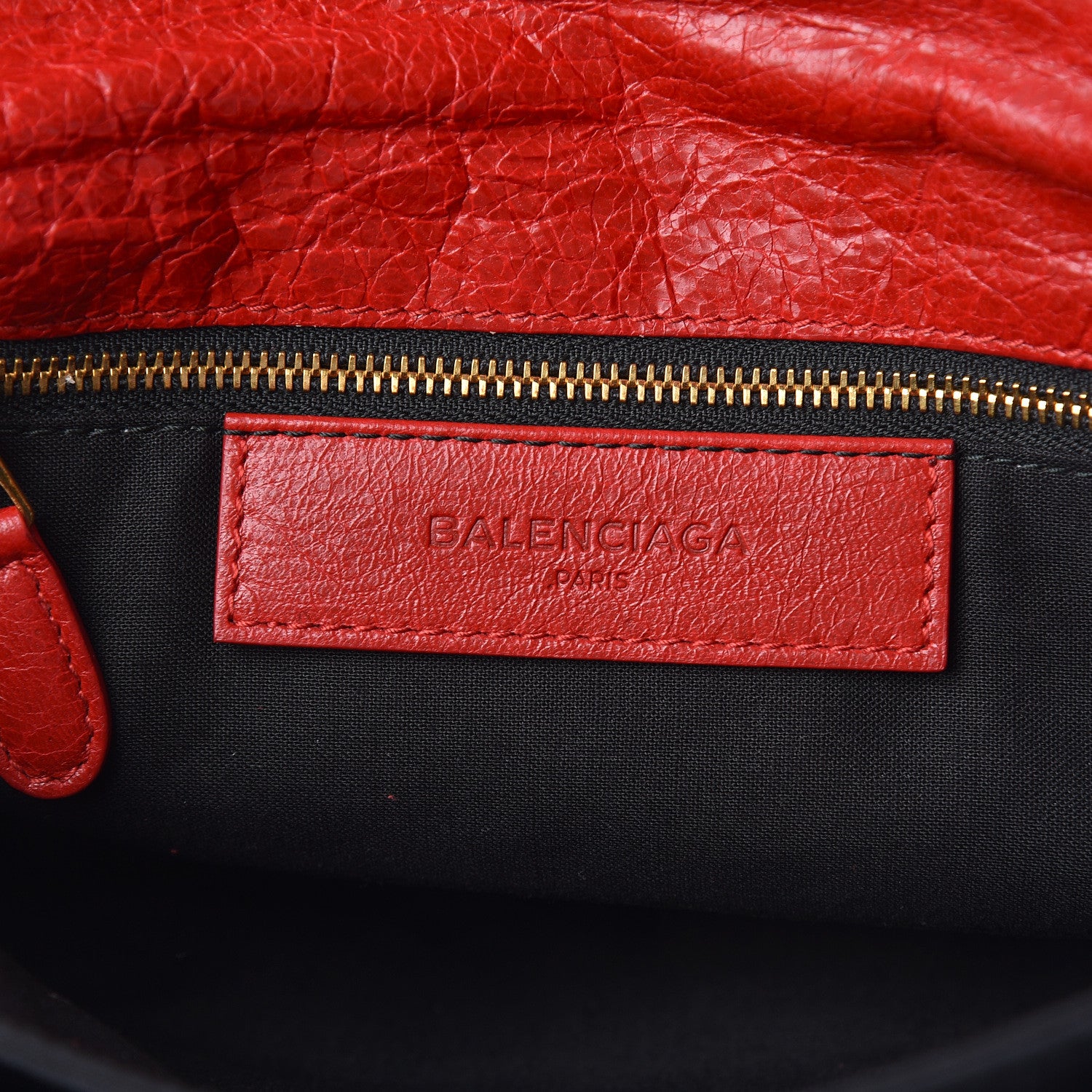 Balenciaga Agneau Giant 12 Gold Hardware Envelope Strap Clutch Rouge Lipstick 6 of 10