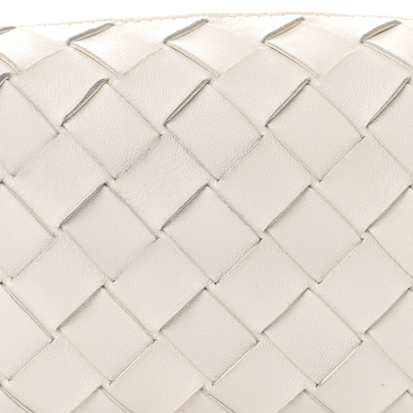 Nappa Intrecciato Candy Loop Camera Bag White