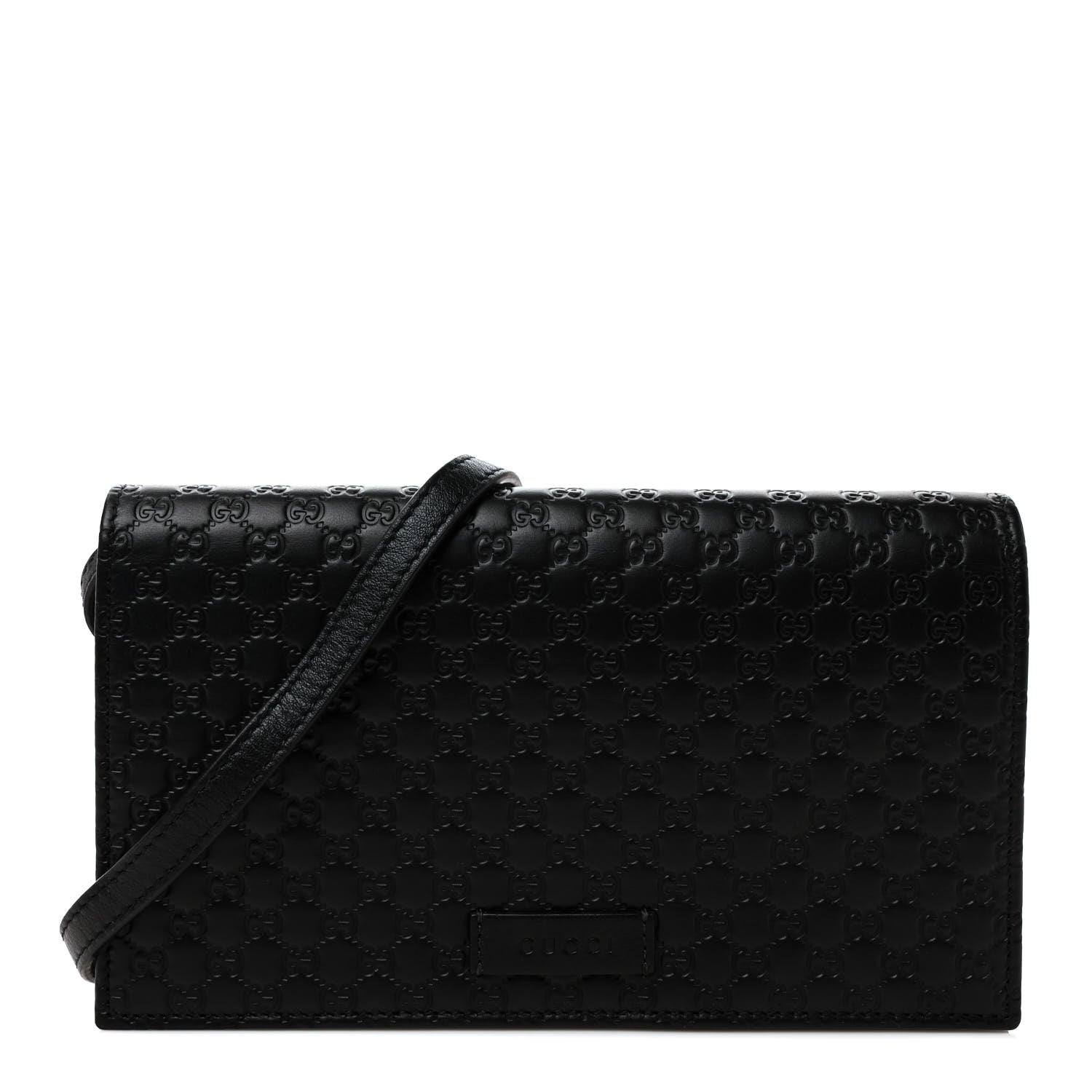 Gucci Microguccissima Crossbody Wallet Black 1 of 12
