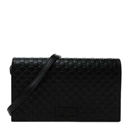 Gucci Microguccissima Crossbody Wallet Black 1 of 12