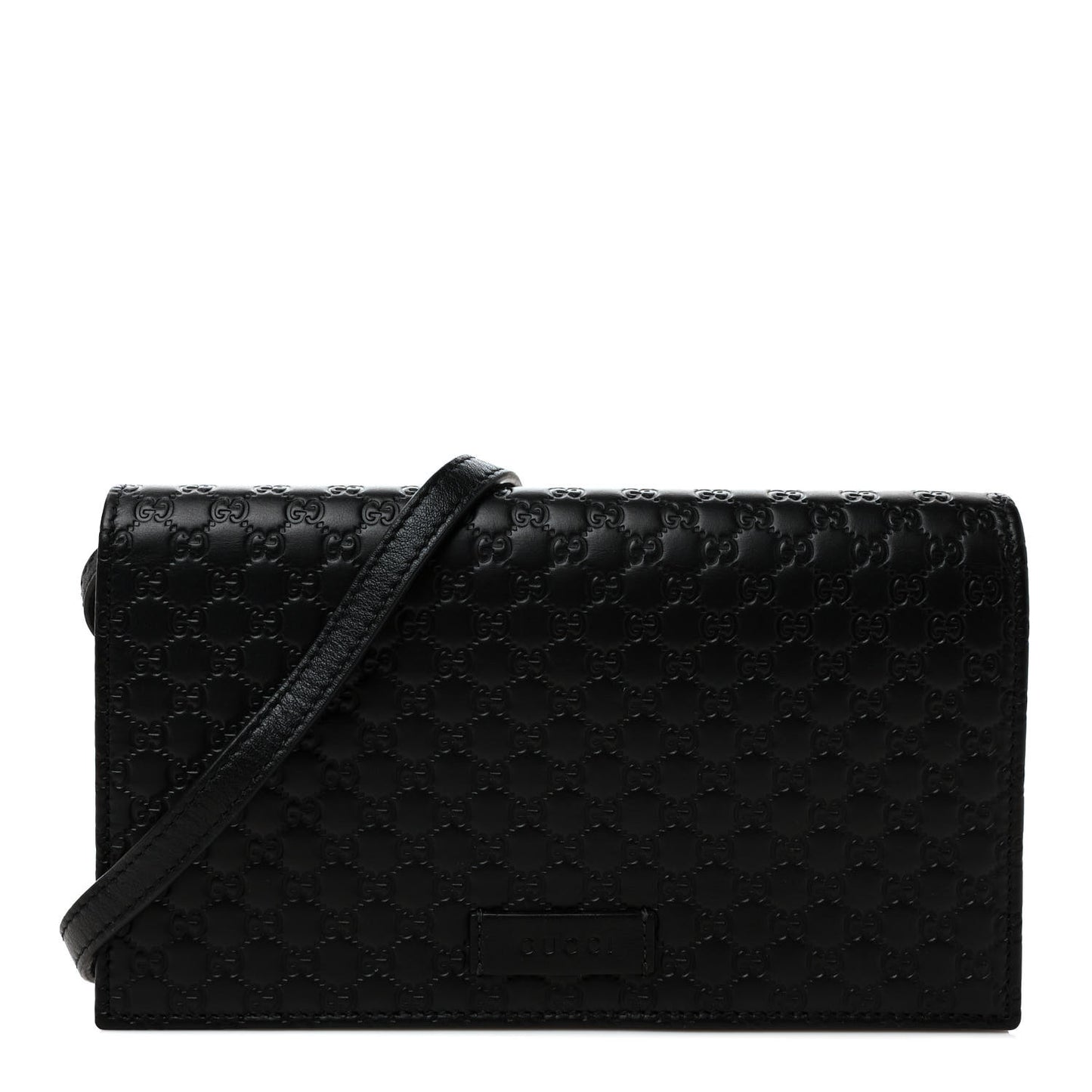Microguccissima Crossbody Wallet Black