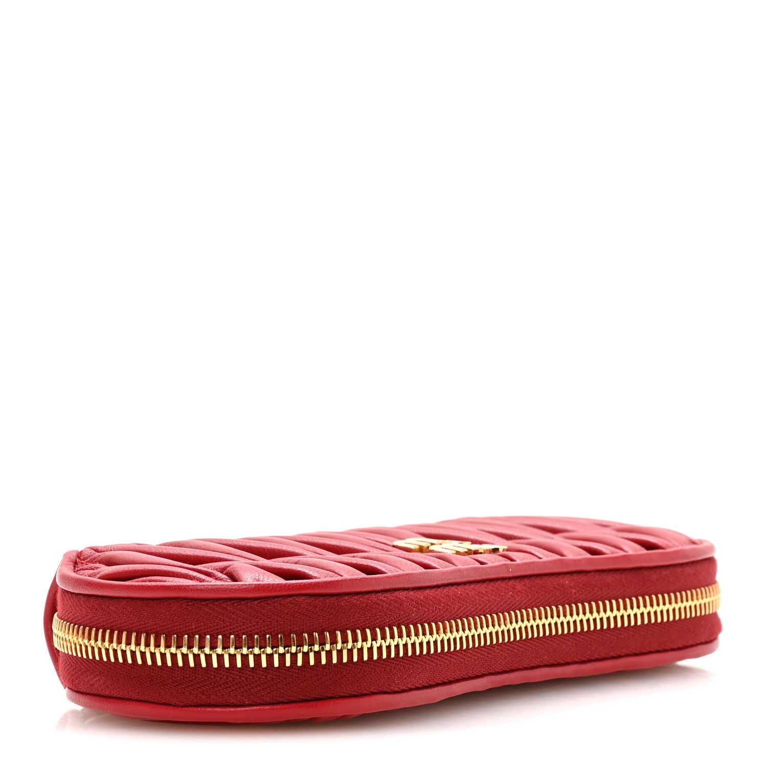 Miu Miu Nappa Matelasse Clutch With Strap Red 4 of 9