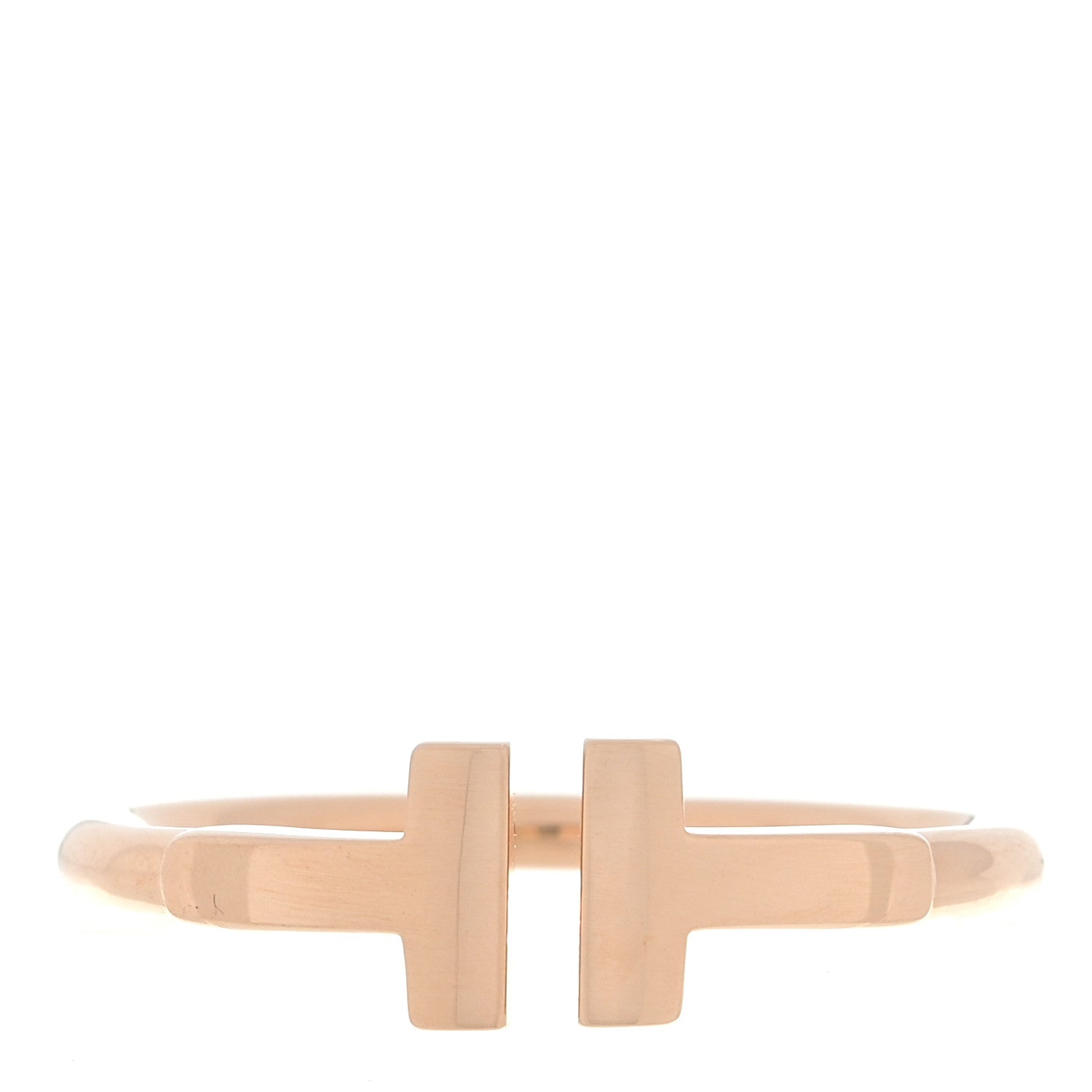 Tiffany 18K Rose Gold T Wire Ring 50 5.5 1 of 4