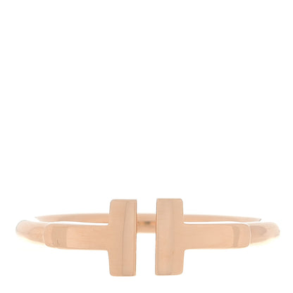 Tiffany 18K Rose Gold T Wire Ring 50 5.5 1 of 4