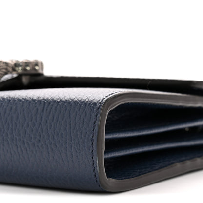 Gucci Dollar Calfskin Crystal Mini Dionysus Chain Wallet Blue Agata Black Diamond 10 of 14