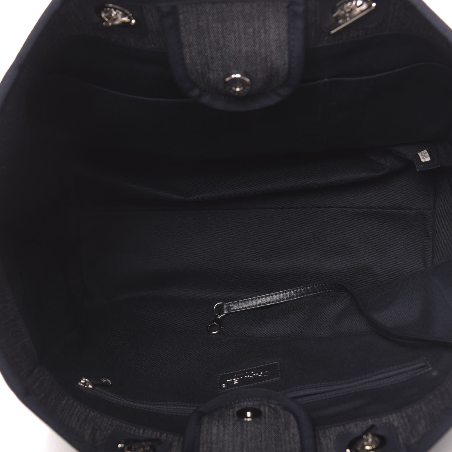 Chanel Denim Medium Deauville Tote Dark Blue 5 of 10