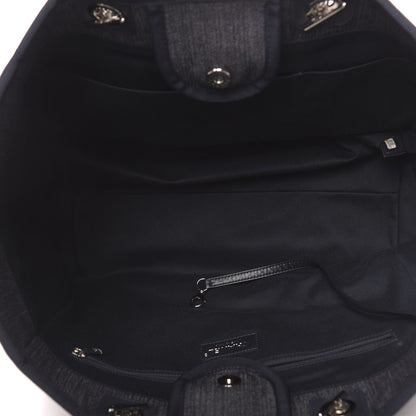 Chanel Denim Medium Deauville Tote Dark Blue 5 of 10