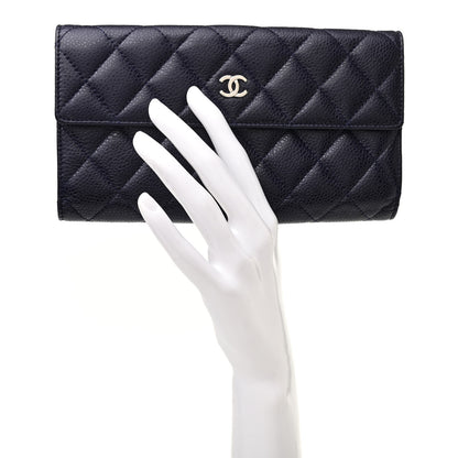 Chanel Caviar Quilted Large Flap Wallet Black 2 of 10