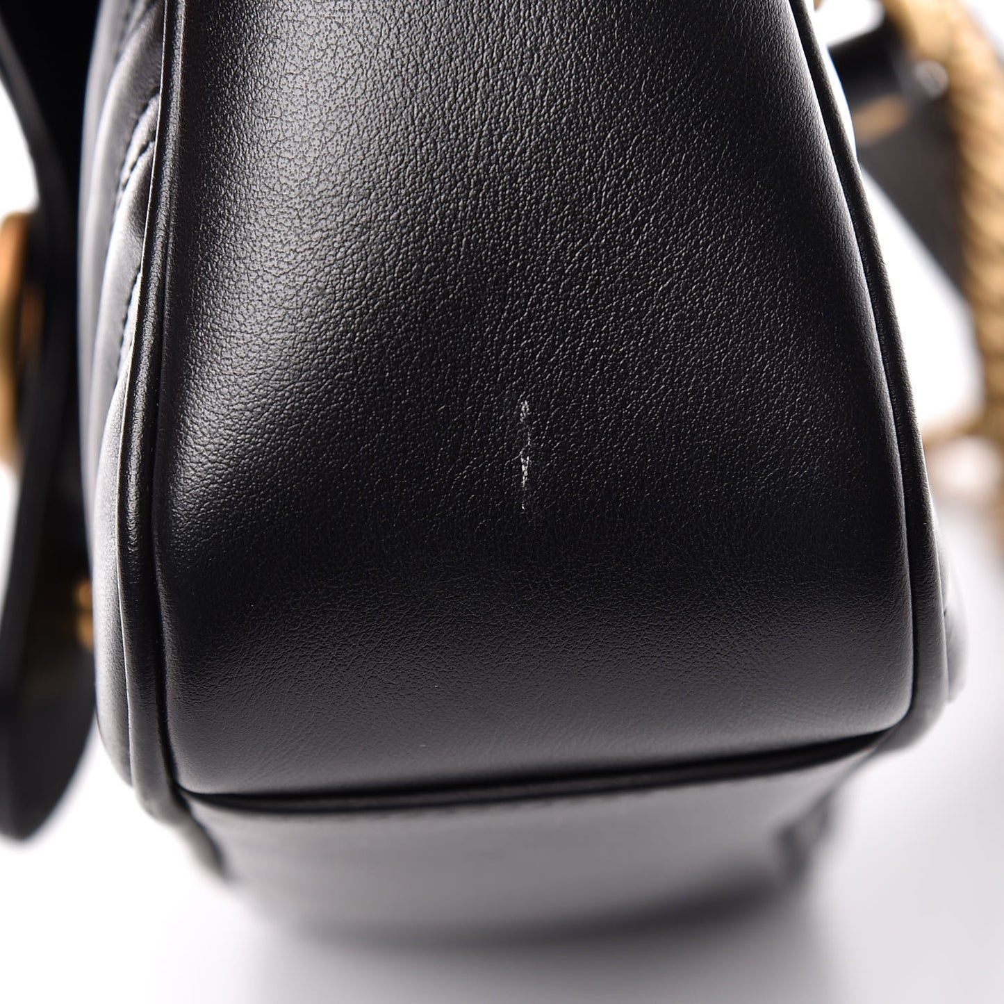 Calfskin Matelasse Small GG Marmont Shoulder Bag Black