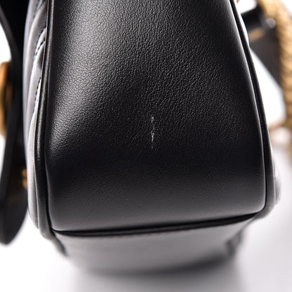 Gucci Calfskin Matelasse Small GG Marmont Shoulder Bag Black 10 of 10