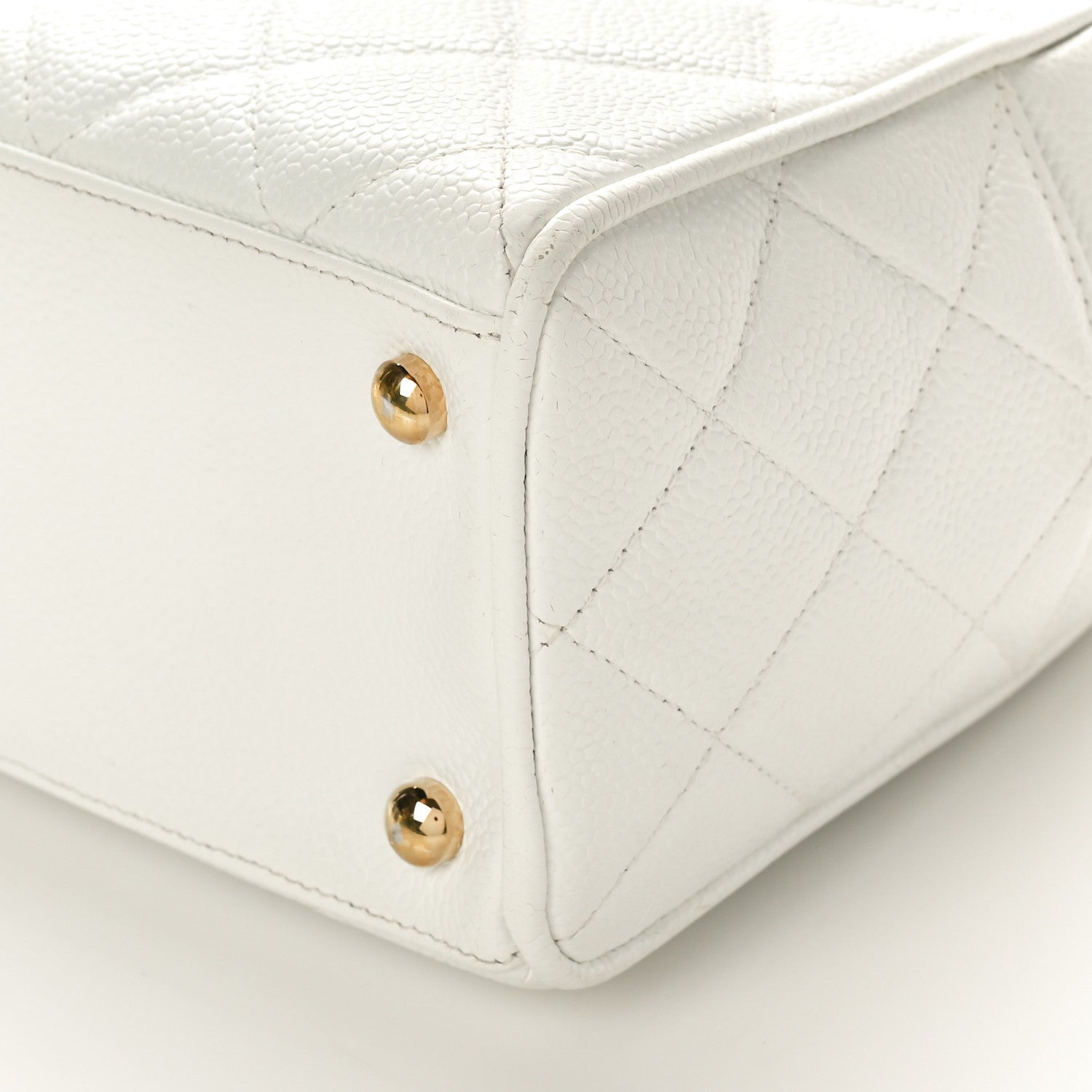 Chanel Caviar Quilted Small Bowler White 10 of 14