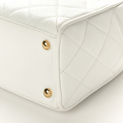 Chanel Caviar Quilted Small Bowler White 10 of 14