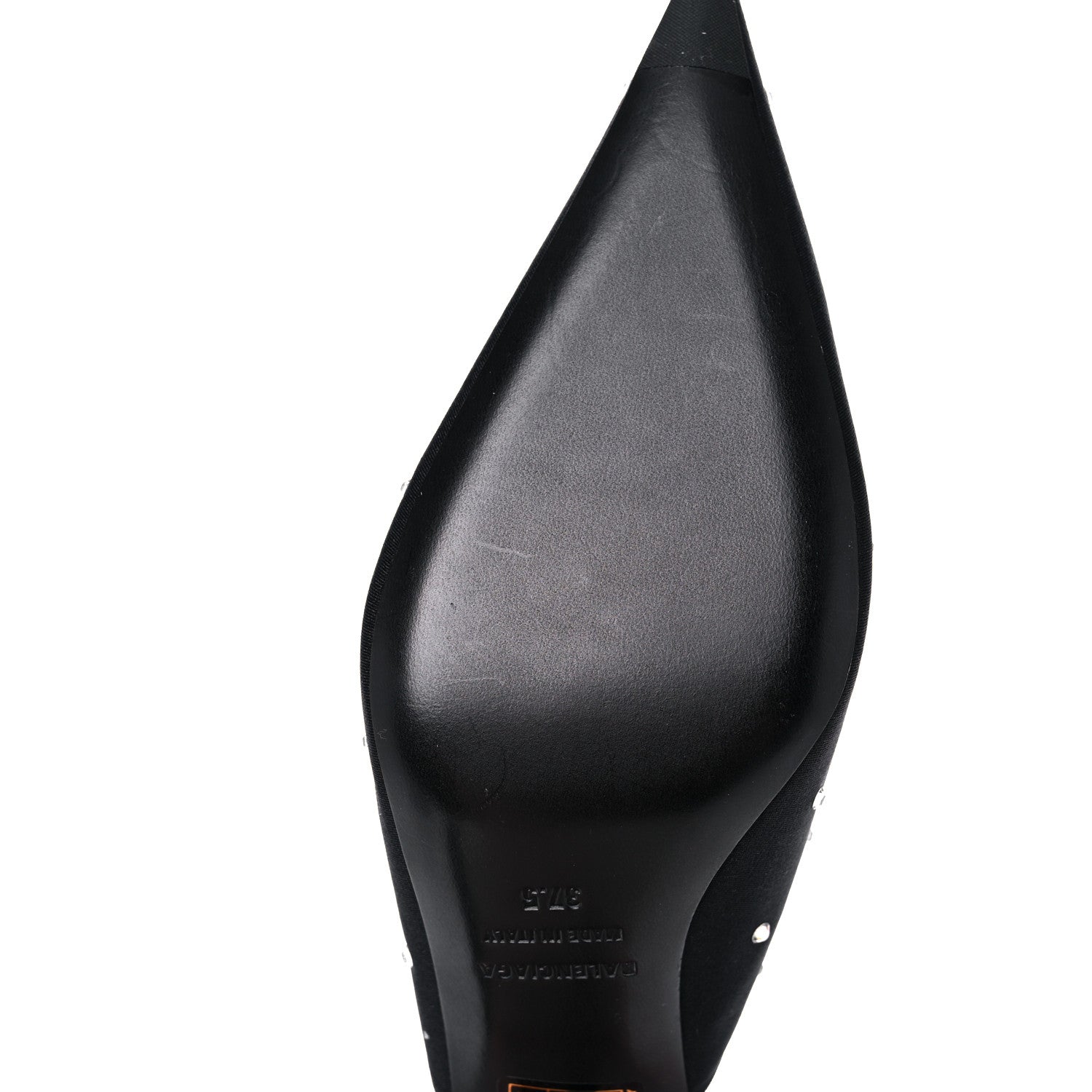 Balenciaga Satin Crystal Embellished Knife Mules 37.5 Black 9 of 10