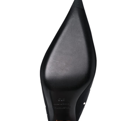 Balenciaga Satin Crystal Embellished Knife Mules 37.5 Black 9 of 10