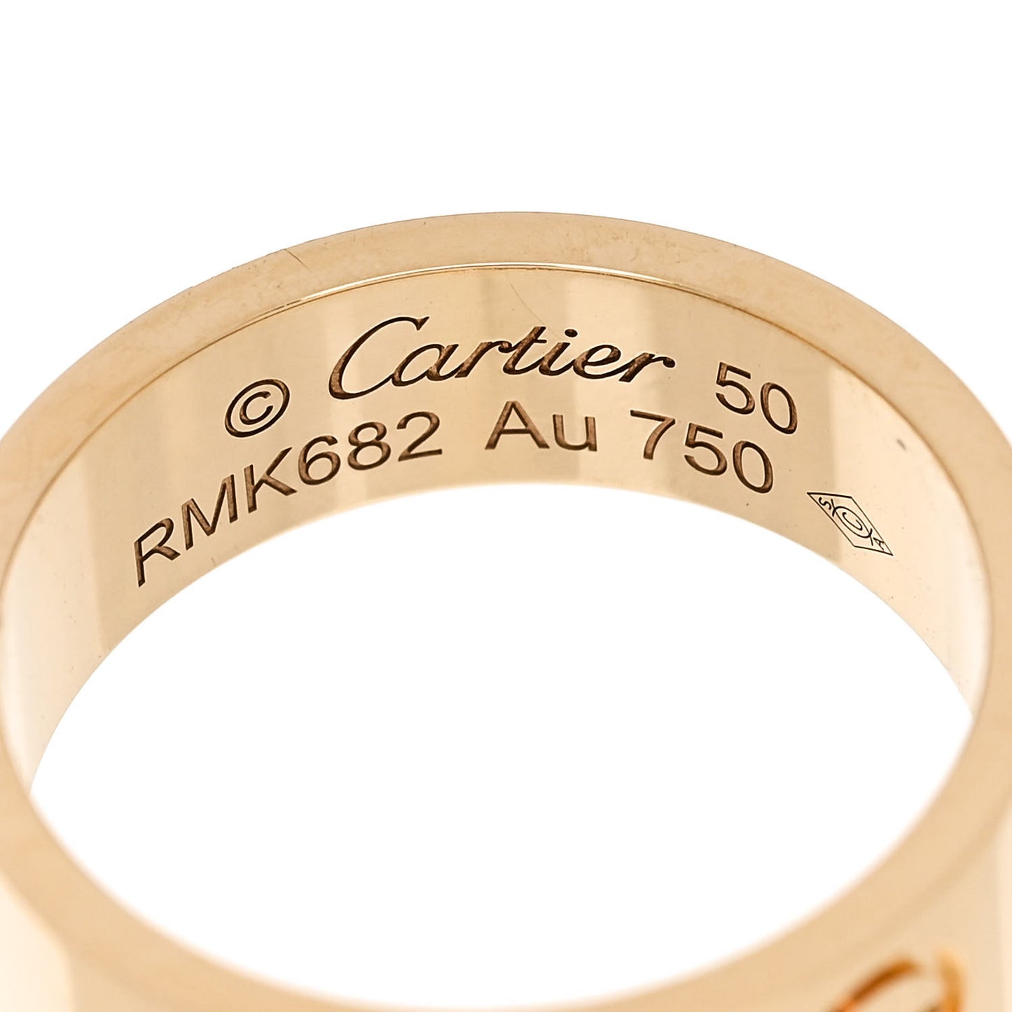 18K Yellow Gold 5.5mm LOVE Ring 50 5.25