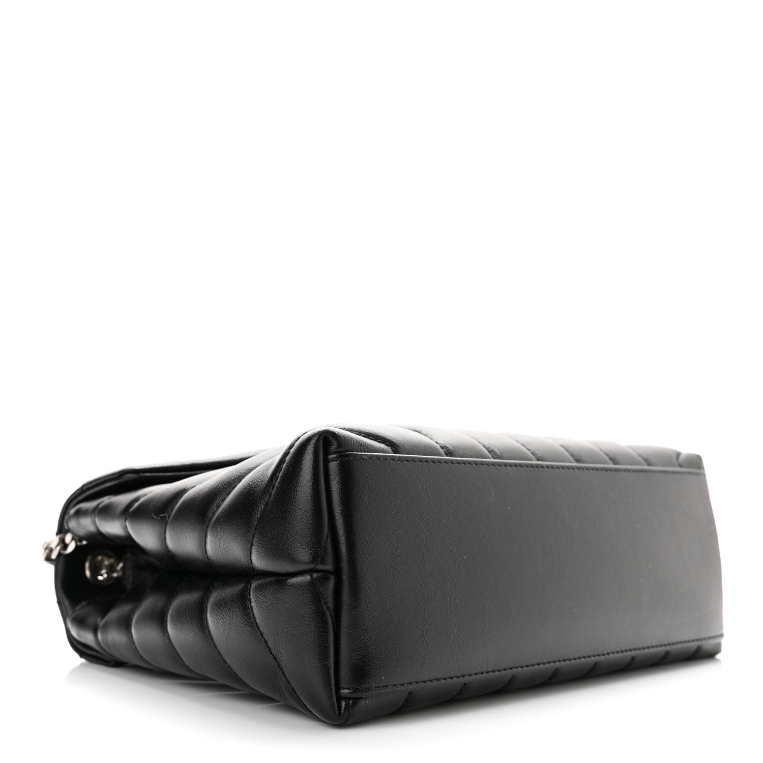 Saint Laurent Calfskin Y Quilted Monogram Small Loulou Chain Satchel Black 4 of 10