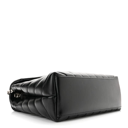 Saint Laurent Calfskin Y Quilted Monogram Small Loulou Chain Satchel Black 4 of 10