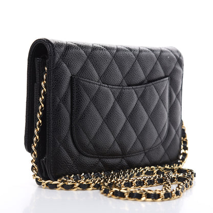 Chanel Caviar Quilted Wallet On Chain WOC Black 3 of 9