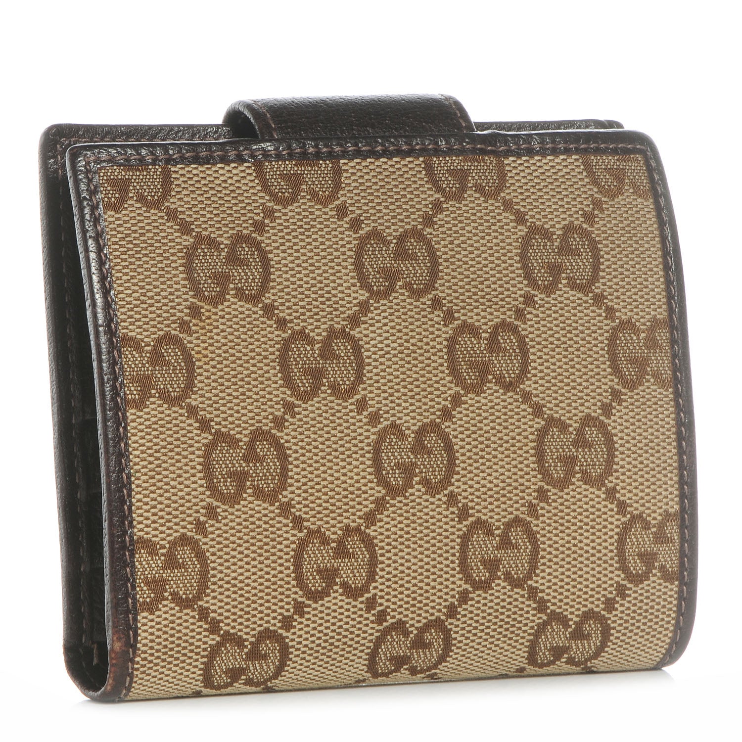 Gucci Monogram Abbey Compact Wallet Dark Brown 3 of 7