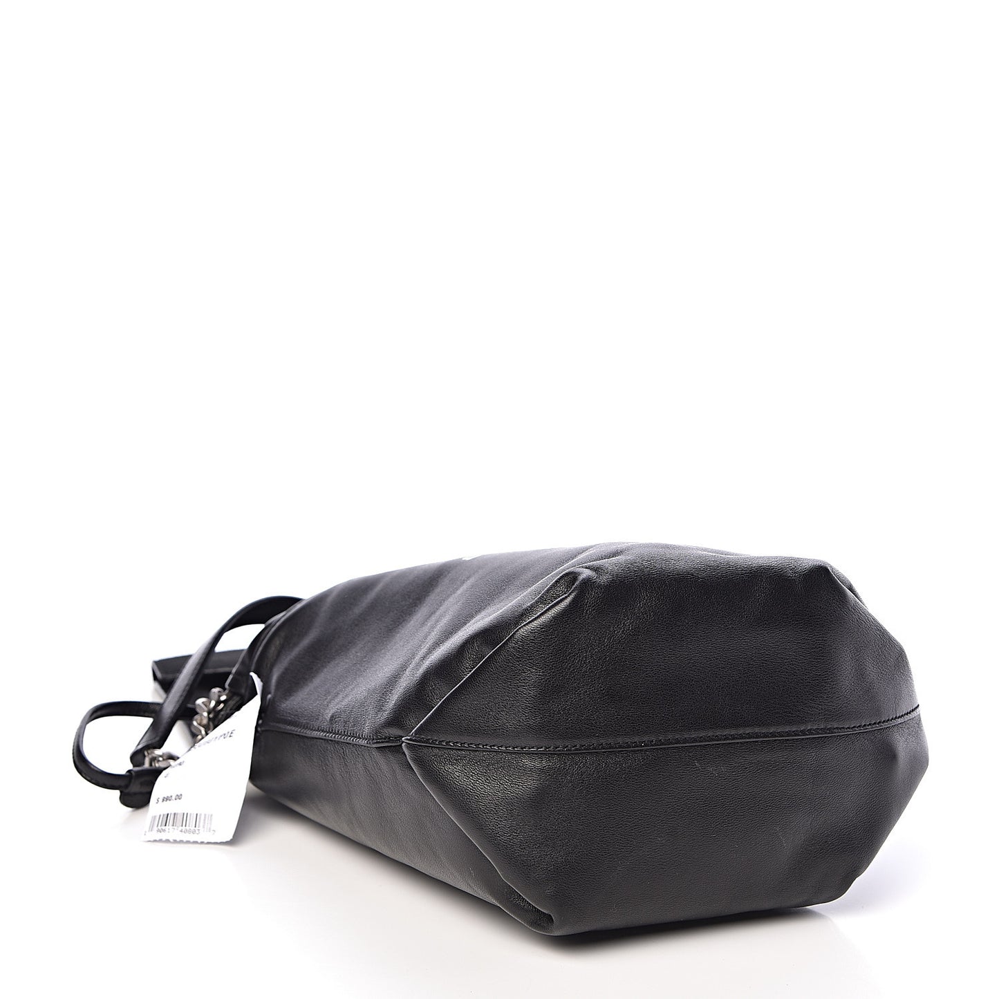 Lambskin Small Teddy Bucket Bag Black