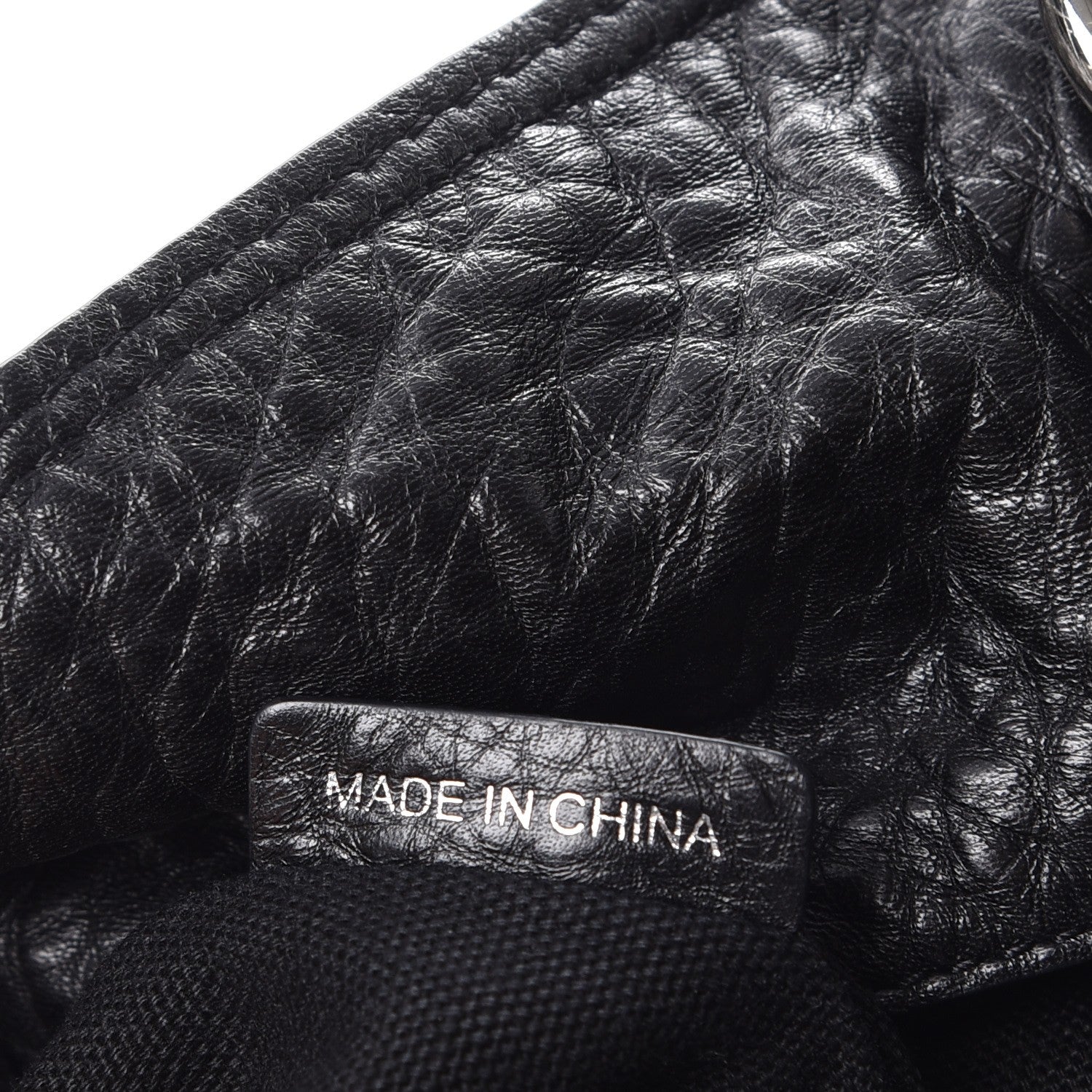 Burberry Calfskin Studded Medium Susanna Hobo Black 7 of 8