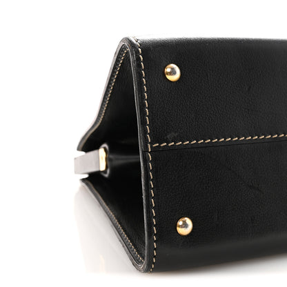 Delvaux Calfskin Evasion Top Handle Frame Bag Black 8 of 9
