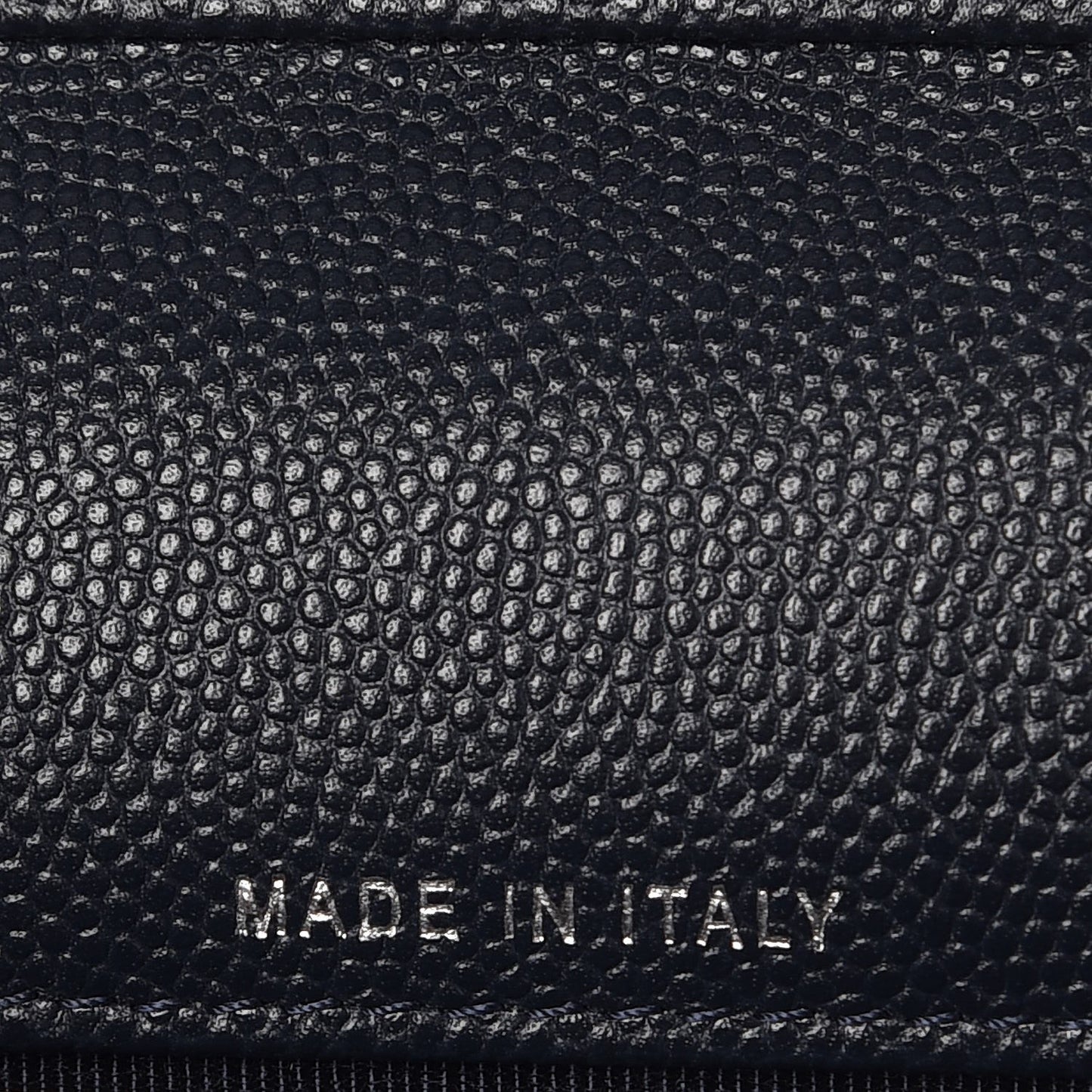 Caviar Quilted Square Wallet On Chain WOC Navy