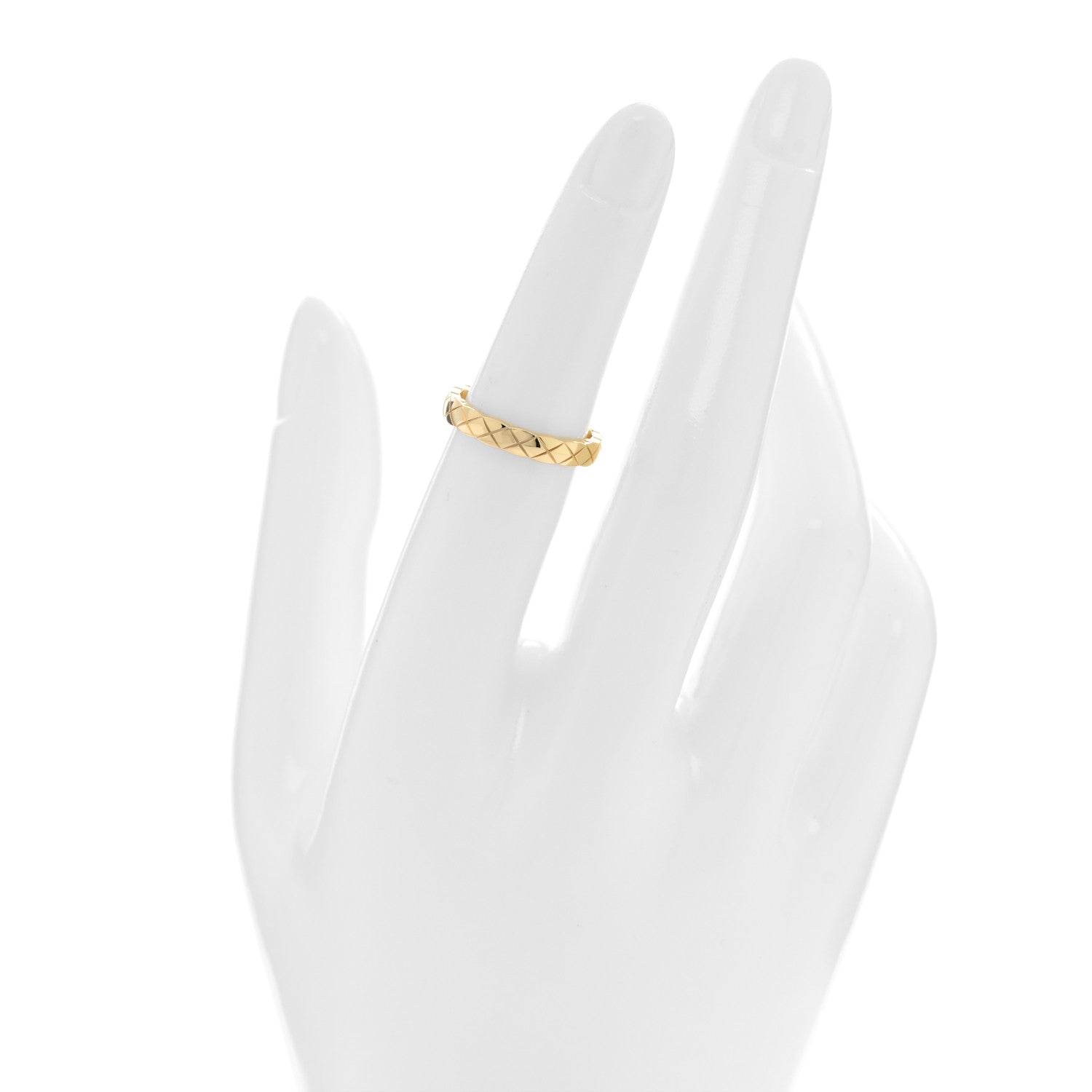 Chanel 18K Yellow Gold Mini Coco Crush Ring 50 5.25 2 of 5