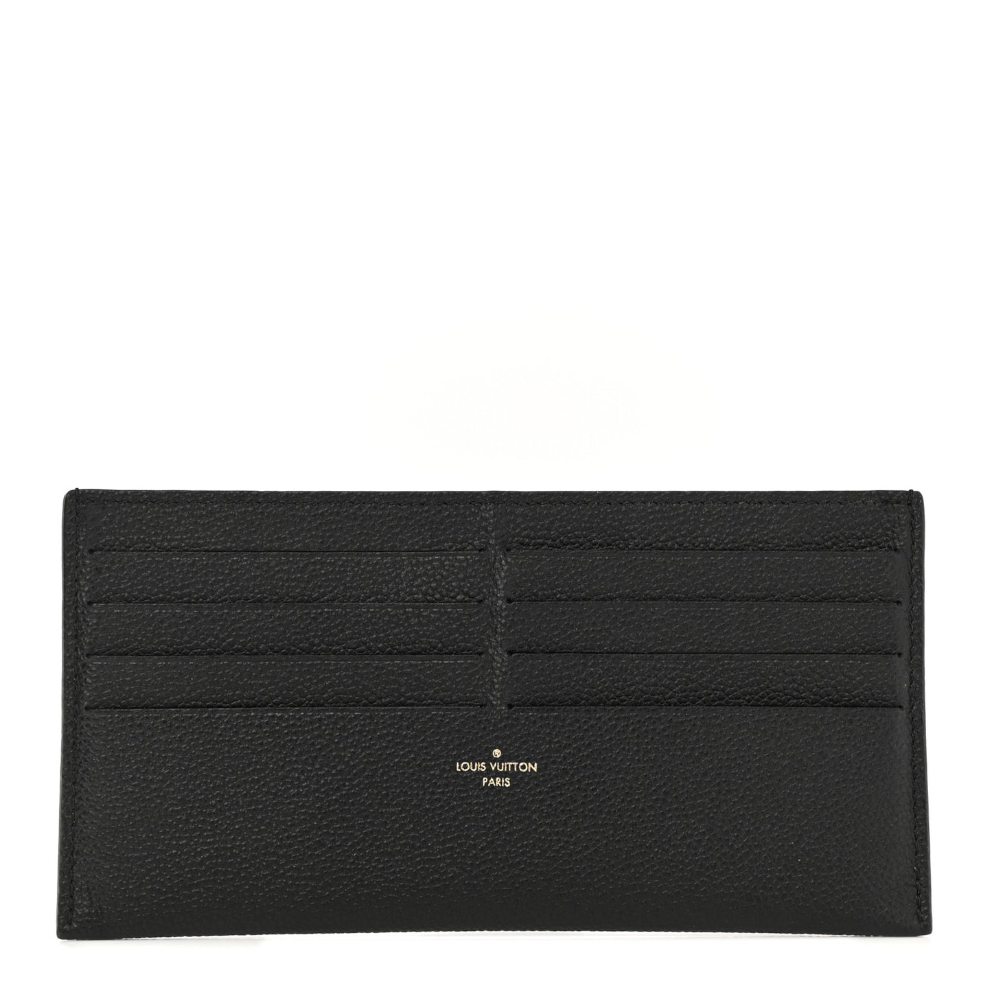 Calfskin Felicie Chain Wallet Card Holder Insert Black