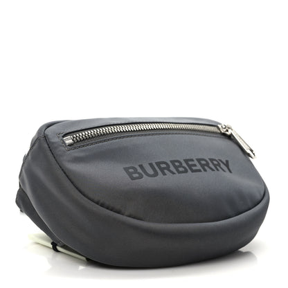 Burberry Econyl Logo Print Small Cannon Bum Bag Charcoal Grey 4 of 9