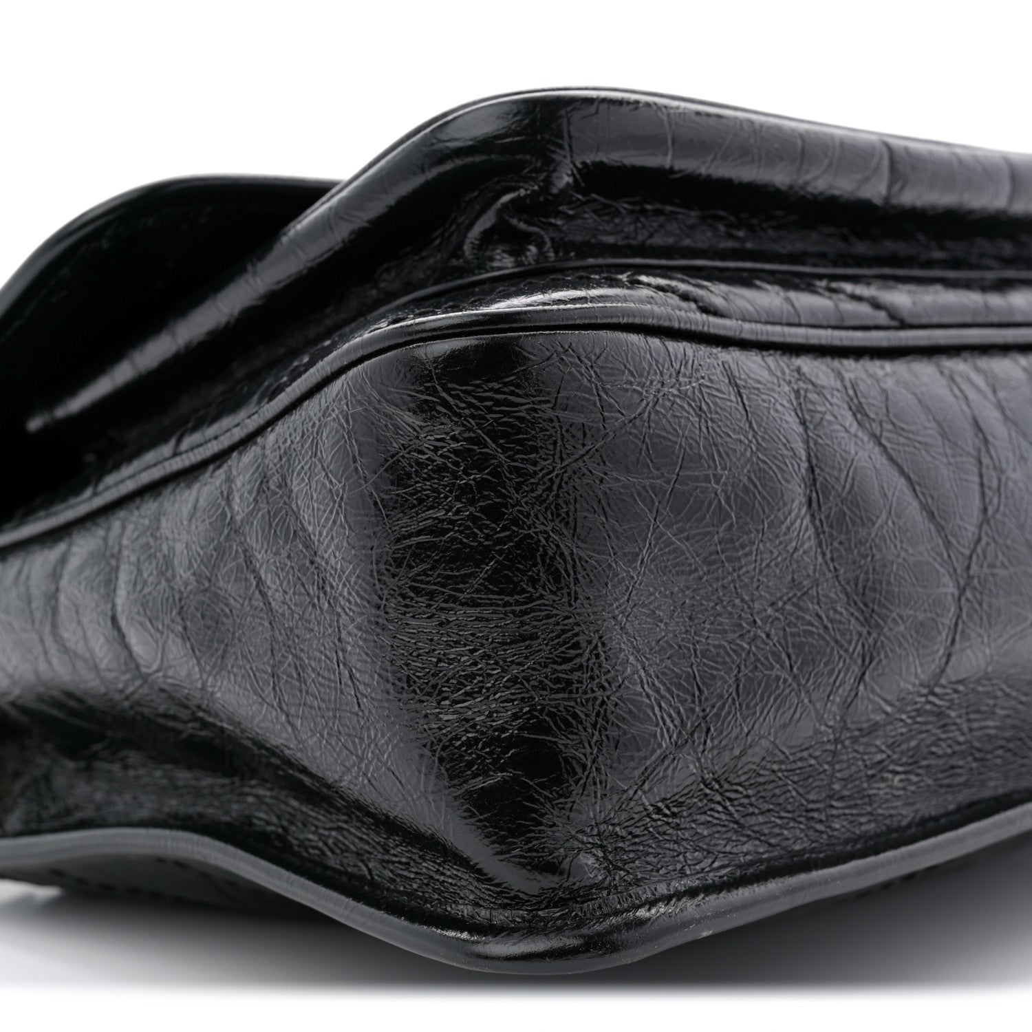 Saint Laurent Crinkled Calfskin Matelasse Monogram Medium Niki Chain Satchel Black 17 of 19