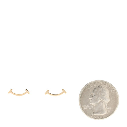 Tiffany 18K Yellow Gold T Smile Stud Earrings 2 of 5