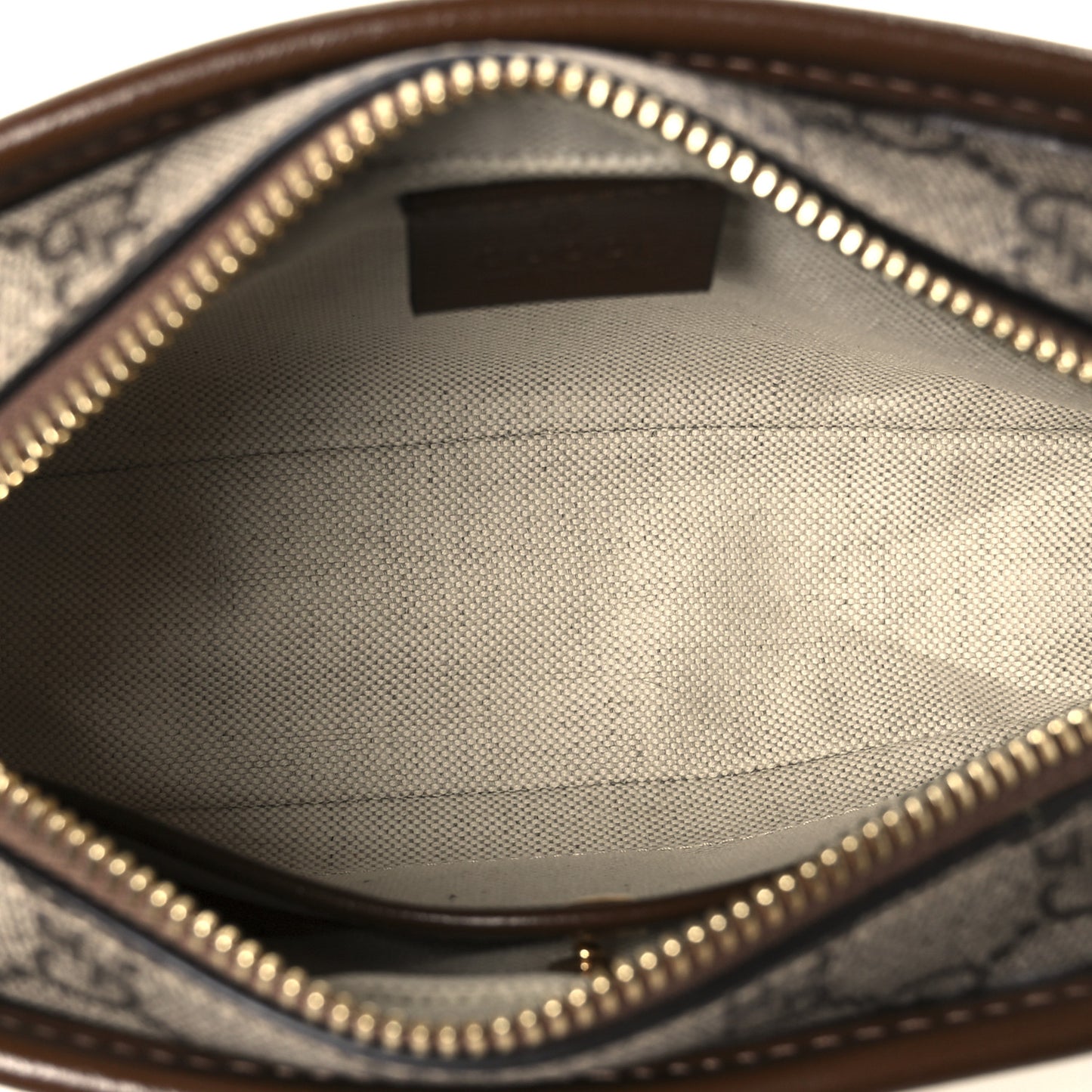 GG Supreme Monogram Azalea Calfskin Fake/Not Retro Interlocking G Cosmetic Case Beige Ebony Brown Sugar