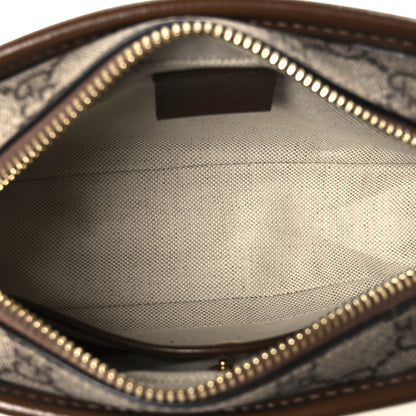 Gucci GG Supreme Monogram Azalea Calfskin Fake/Not Retro Interlocking G Cosmetic Case Beige Ebony Brown Sugar 5 of 8
