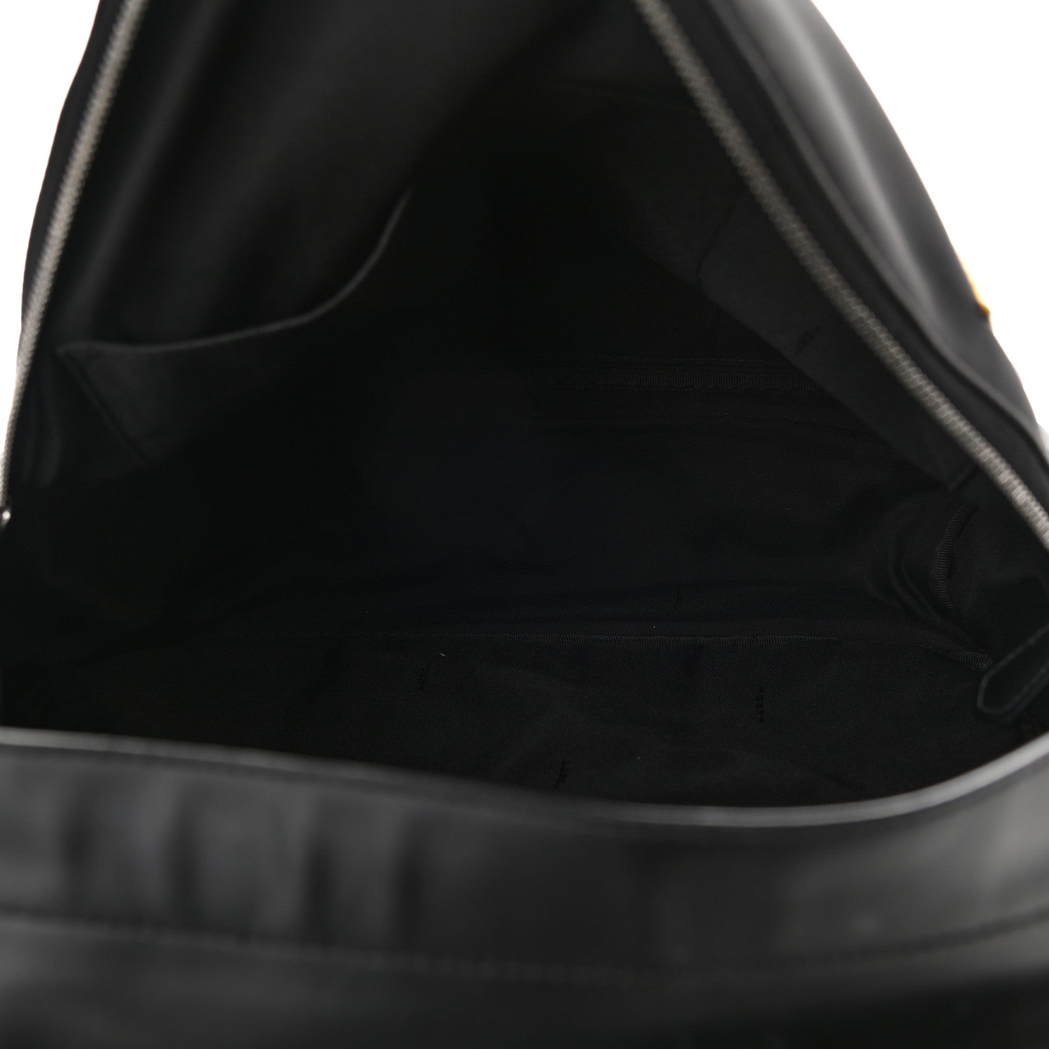 Fendi Nylon Vitello Liberty Vitello Dolce Monster Eyes Rounded Backpack Black Sunflower 5 of 12
