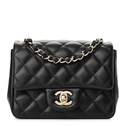Chanel Lambskin Quilted Mini Square Flap Black 1 of 11