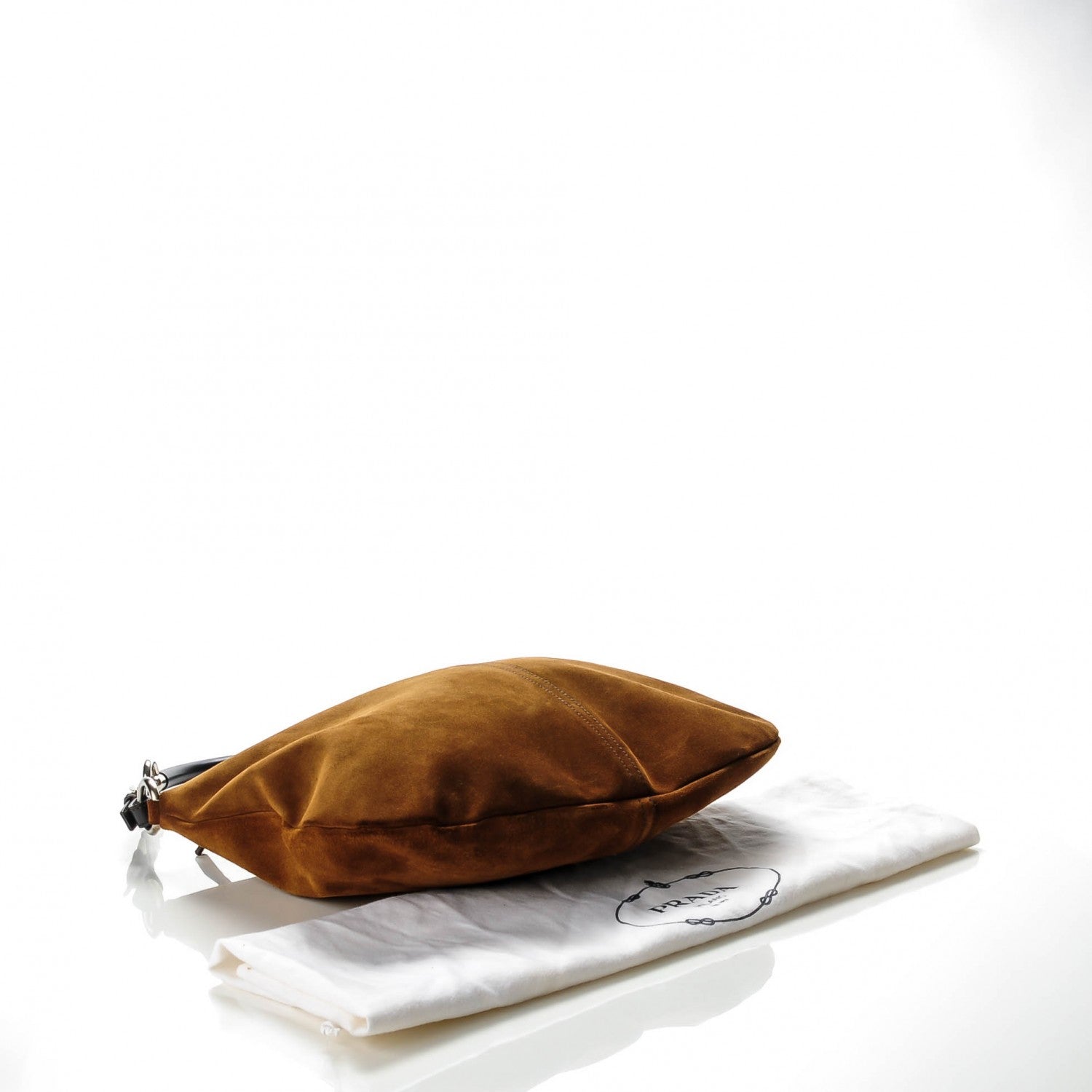 Prada Scamosciato Suede Shoulder Bag Caramel 4 of 8