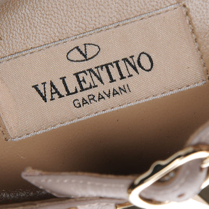 Valentino Garavani Calfskin Nappa Rockstud Cage Ballerina Flats 37 Deep Cyclamin Poudre 7 of 8