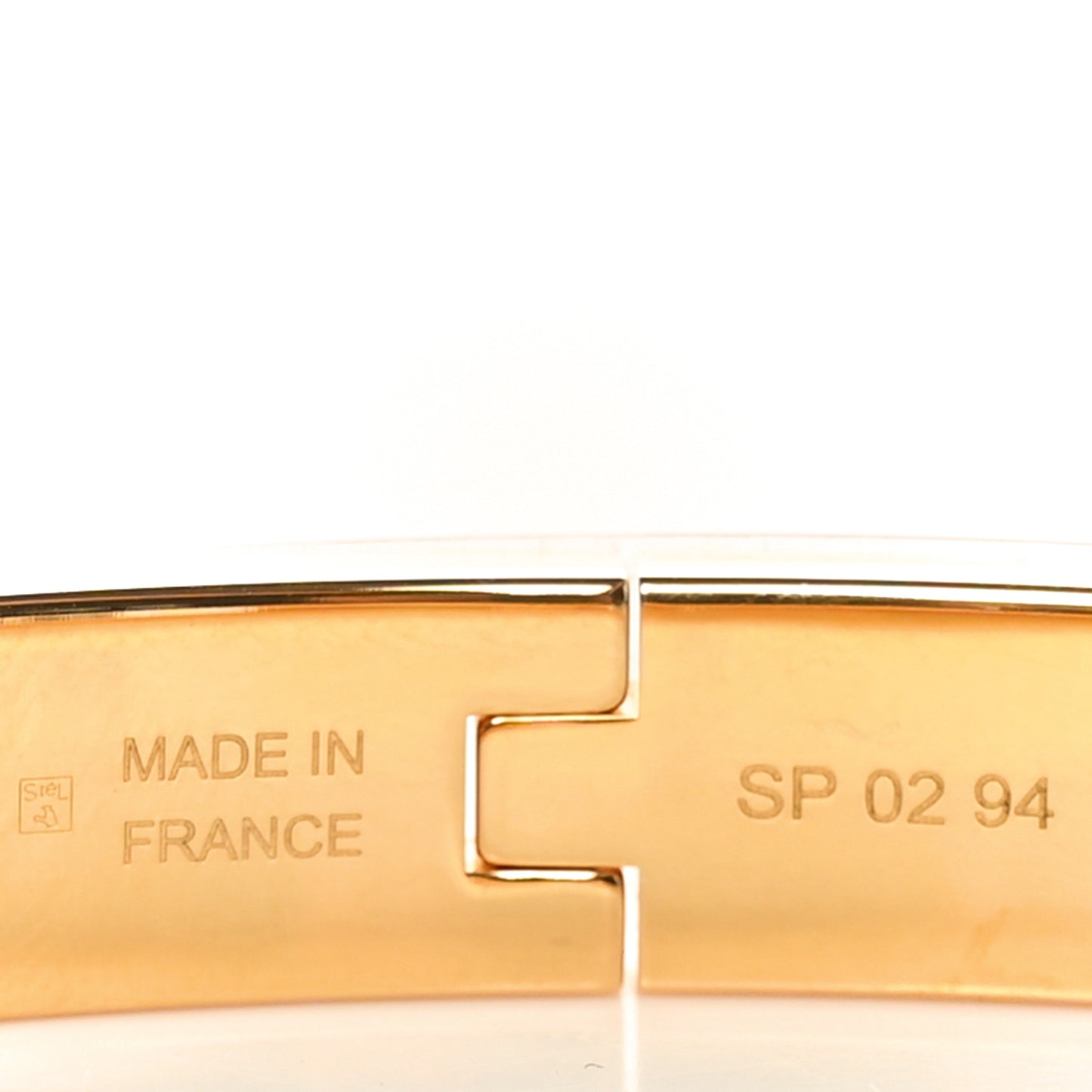 Enamel Mini Clic Kelly Bracelet GM Marron Glace