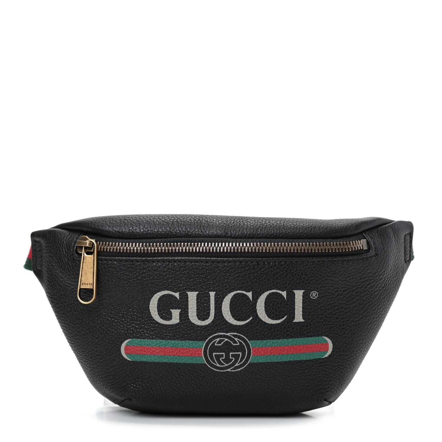 Gucci Grained Calfskin Small Logo Belt Bag Black 1 of 9