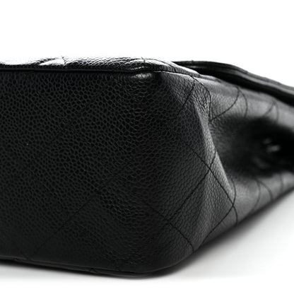 Chanel Caviar Quilted Jumbo Single Flap Black 10 of 11