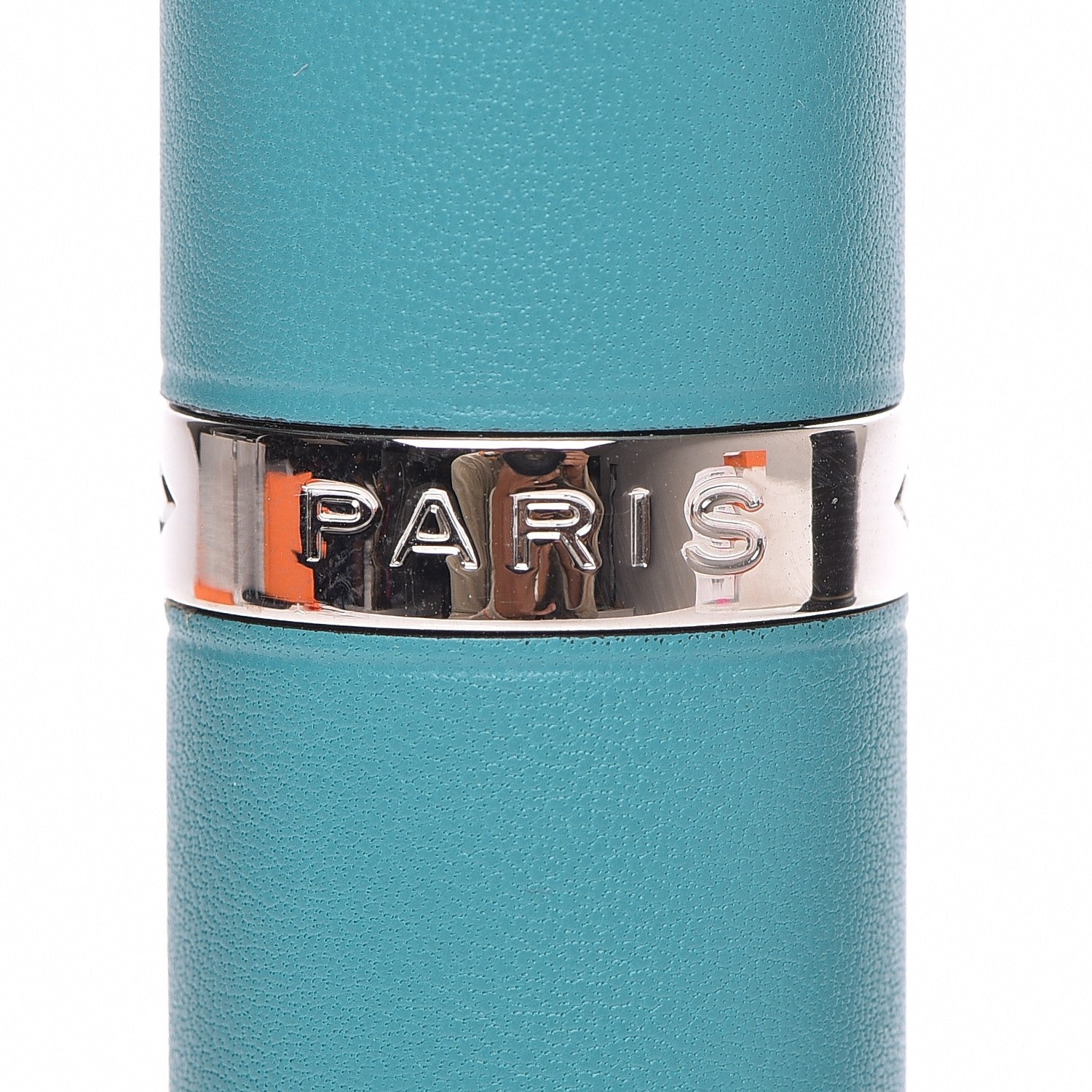Hermes Milo Lambskin Refillable Bottle and Case Bleu Paon 6 of 7
