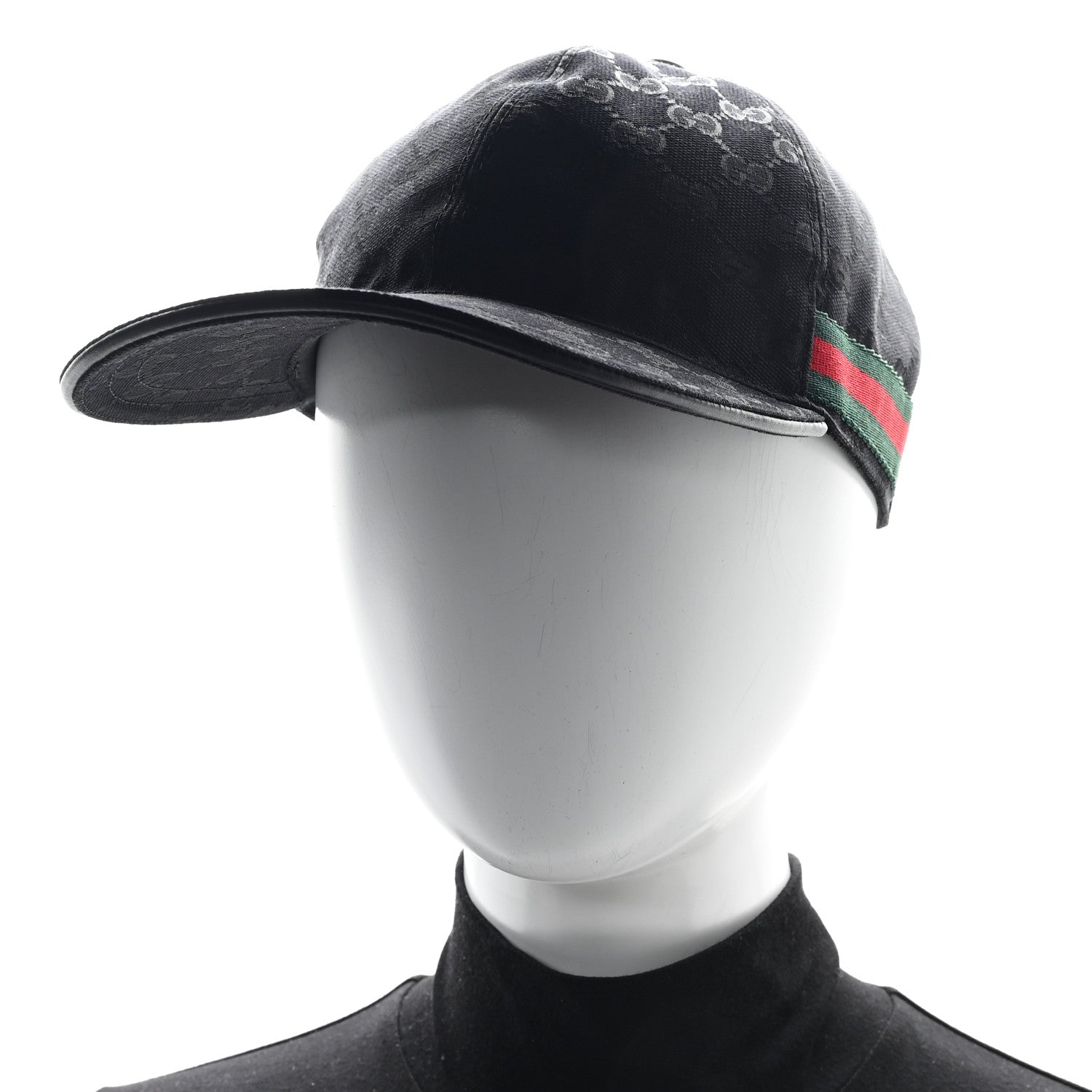 Gucci Monogram Web Baseball Hat XL Black 2 of 10