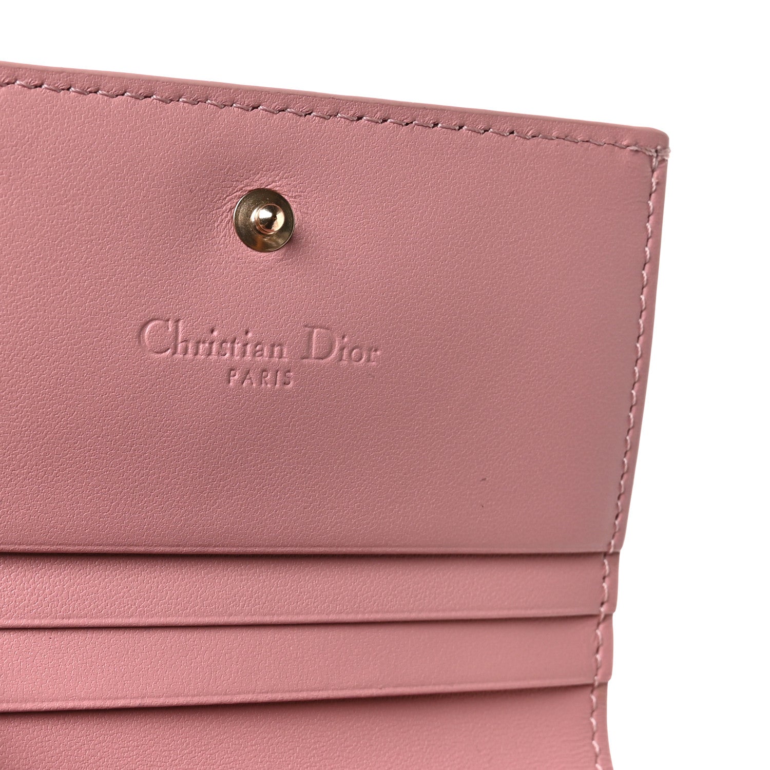 Christian Dior Lambskin Cannage Mini Lady Dior Wallet Pink 1835389 Christian Dior Lambskin Cannage Mini Lady Dior Wallet Pink 1835389